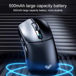 AULA SC580 فأرة ألعاب لاسلكية بثلاثة أوضاع سلكية/2.4G/بلوتوث بدقة 10000 DPI