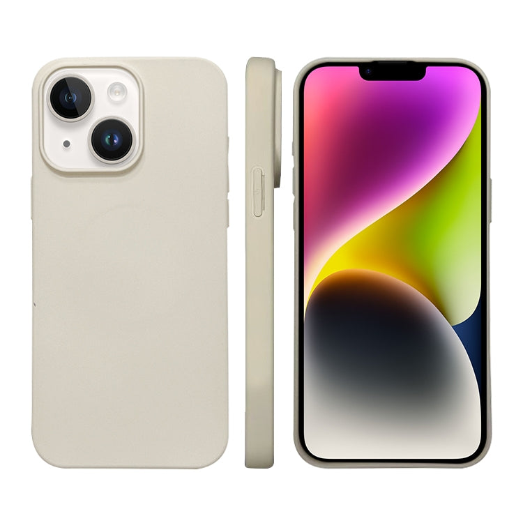 غطاء هاتف من السيليكون السائل مع MagSafe، لأجهزة iPhone 14 Plus، iPhone 14، iPhone 14 Pro، iPhone 14 Pro Max