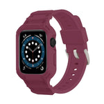 غطاء درع TPU مدمج مع سوار ساعة، لسلسلة Apple Watch 10 / 11 مقاس 46مم، لسلسلة Apple Watch 10 / 11 مقاس 42مم