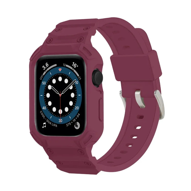 غطاء درع TPU مدمج مع سوار ساعة، لسلسلة Apple Watch 10 / 11 مقاس 46مم، لسلسلة Apple Watch 10 / 11 مقاس 42مم