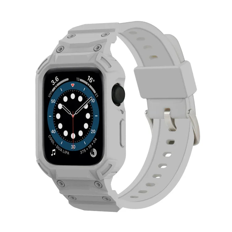 غطاء درع TPU مدمج مع سوار ساعة، لسلسلة Apple Watch 10 / 11 مقاس 46مم، لسلسلة Apple Watch 10 / 11 مقاس 42مم