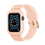 غطاء درع TPU مدمج مع سوار ساعة، لسلسلة Apple Watch 10 / 11 مقاس 46مم، لسلسلة Apple Watch 10 / 11 مقاس 42مم