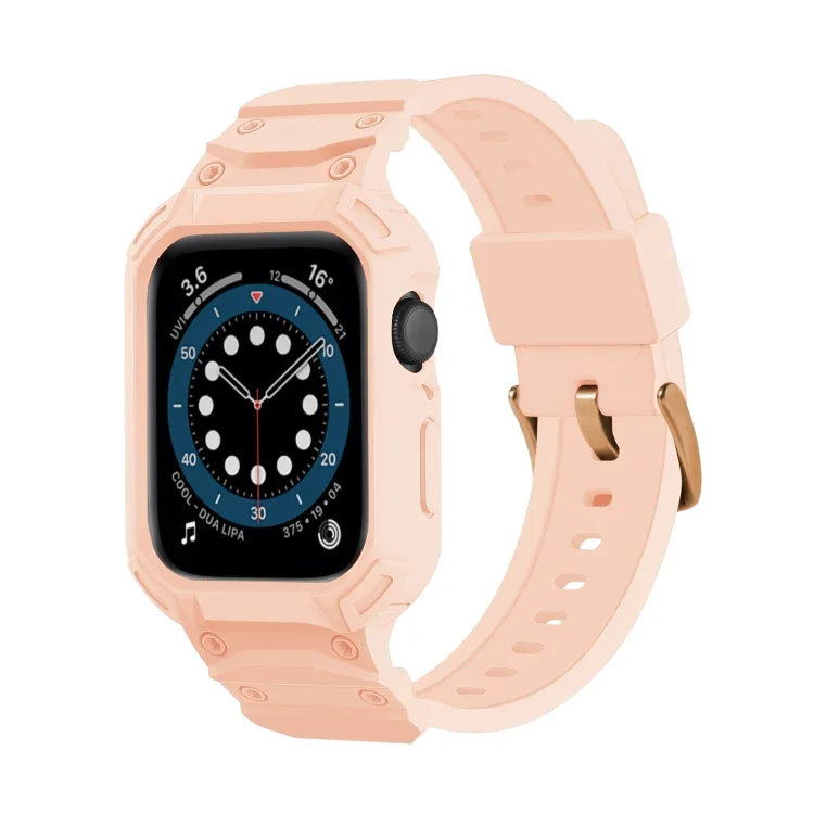 غطاء درع TPU مدمج مع سوار ساعة، لسلسلة Apple Watch 10 / 11 مقاس 46مم، لسلسلة Apple Watch 10 / 11 مقاس 42مم
