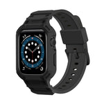 غطاء درع TPU مدمج مع سوار ساعة، لسلسلة Apple Watch 10 / 11 مقاس 46مم، لسلسلة Apple Watch 10 / 11 مقاس 42مم