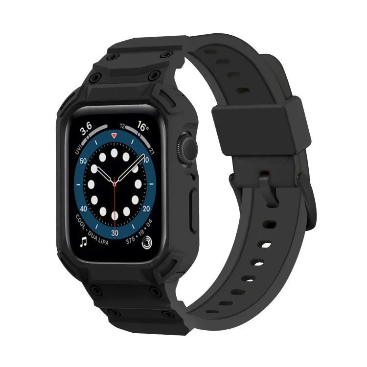 غطاء درع TPU مدمج مع سوار ساعة، لسلسلة Apple Watch 10 / 11 مقاس 46مم، لسلسلة Apple Watch 10 / 11 مقاس 42مم