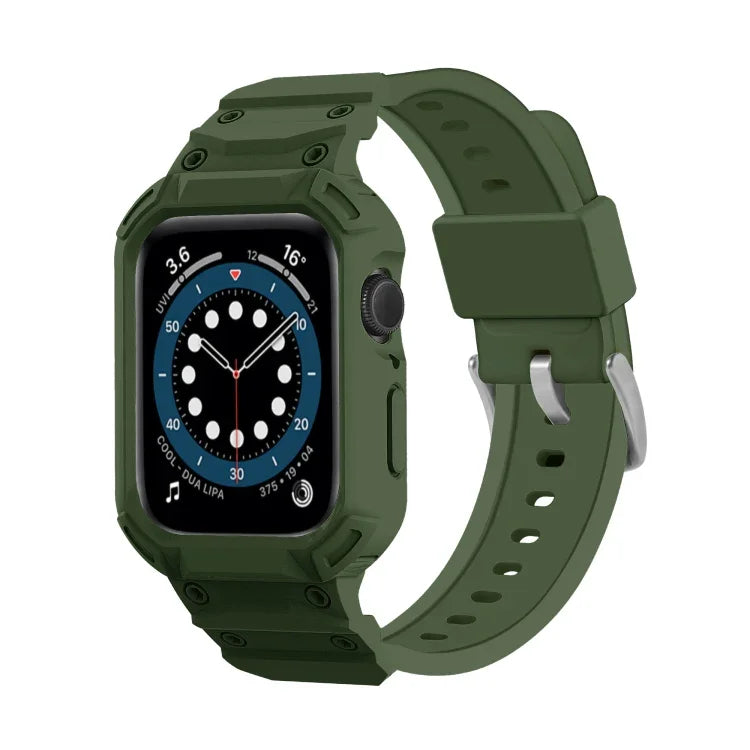 غطاء درع TPU مدمج مع سوار ساعة، لسلسلة Apple Watch 10 / 11 مقاس 46مم، لسلسلة Apple Watch 10 / 11 مقاس 42مم