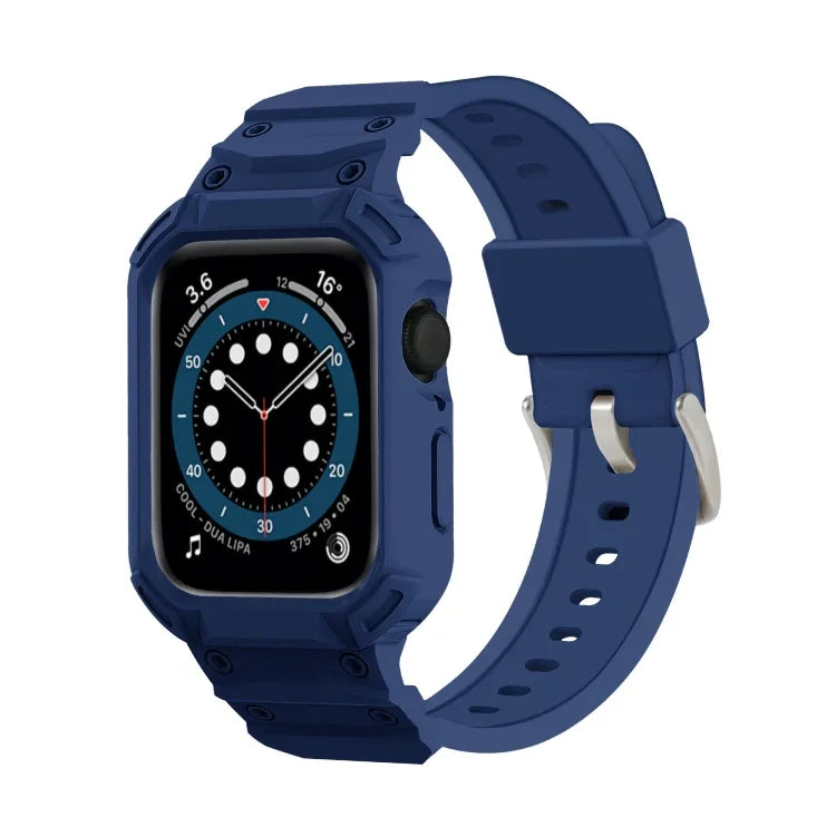 غطاء درع TPU مدمج مع سوار ساعة، لسلسلة Apple Watch 10 / 11 مقاس 46مم، لسلسلة Apple Watch 10 / 11 مقاس 42مم