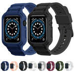 غطاء درع TPU مدمج مع سوار ساعة، لسلسلة Apple Watch 10 / 11 مقاس 46مم، لسلسلة Apple Watch 10 / 11 مقاس 42مم