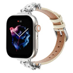 سوار ساعة من الجلد الطبيعي برأس نمر، لساعات Apple Watch مقاسات 46مم / 49مم / 45مم / 44مم، لساعات Apple Watch مقاسات 42مم / 41مم / 40مم / 38مم