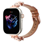 سوار ساعة من الجلد الطبيعي برأس نمر، لساعات Apple Watch مقاسات 46مم / 49مم / 45مم / 44مم، لساعات Apple Watch مقاسات 42مم / 41مم / 40مم / 38مم