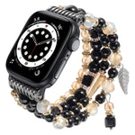 سوار ساعة بسلسلة خرز مع شرابة، لساعات Apple Watch مقاسات 46مم / 49مم / 45مم / 44مم، لساعات Apple Watch مقاسات 42مم / 41مم / 40مم / 38مم