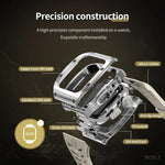 غطاء معدني درع RedPepper مدمج مع سوار سيليكون، لساعات Apple Watch مقاسات 44مم / 45مم