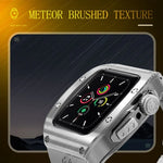 غطاء معدني درع RedPepper مدمج مع سوار سيليكون، لساعات Apple Watch مقاسات 44مم / 45مم