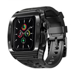 غطاء معدني درع RedPepper مدمج مع سوار سيليكون، لساعات Apple Watch مقاسات 44مم / 45مم