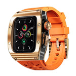 غطاء معدني درع RedPepper مدمج مع سوار سيليكون، لساعات Apple Watch مقاسات 44مم / 45مم