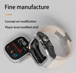 غطاء معدني من RedPepper Armor مع سوار ساعة سيليكون مدمج، لساعة Apple Watch Ultra 3 / 2 / 1 مقاس 49مم