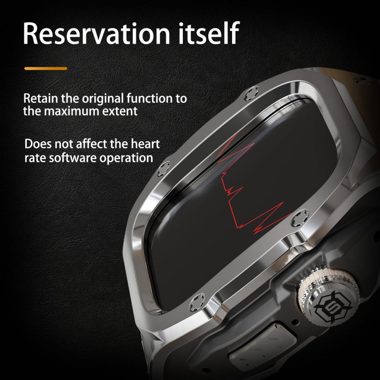 غطاء معدني من RedPepper Armor مع سوار ساعة سيليكون مدمج، لساعة Apple Watch Ultra 3 / 2 / 1 مقاس 49مم