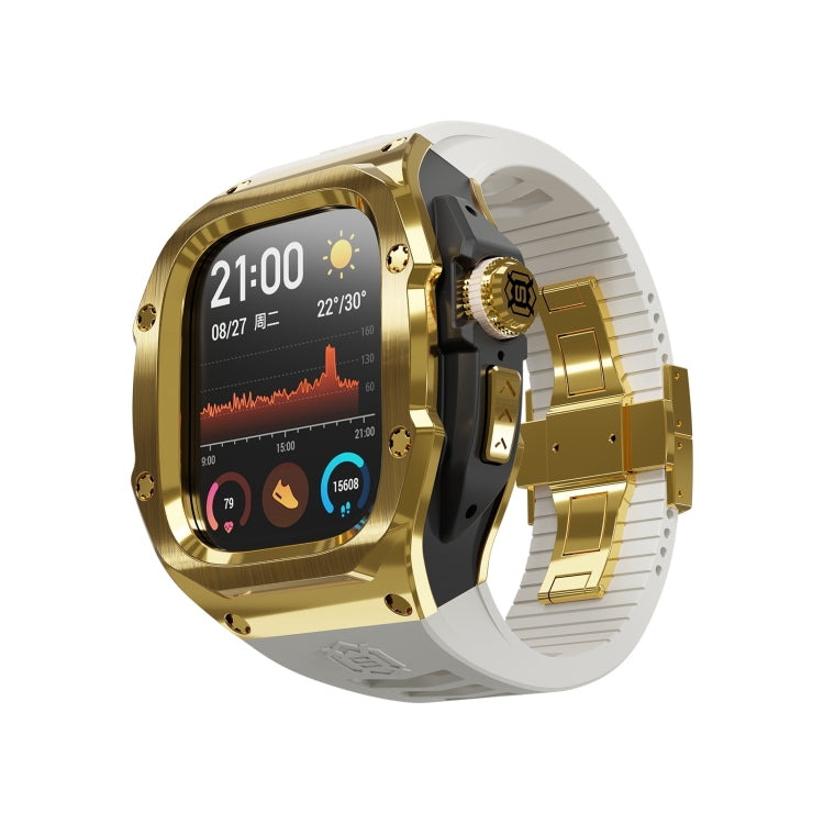 غطاء معدني من RedPepper Armor مع سوار ساعة سيليكون مدمج، لساعة Apple Watch Ultra 3 / 2 / 1 مقاس 49مم