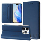 غطاء هاتف من الجلد مع شفط مغناطيسي مزدوج الطي و RFID، لأجهزة iPhone 17e / 16e، iPhone 17 Pro Max، iPhone 17 Pro، iPhone 17، iPhone Air، iPhone 16 Pro Max