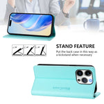 غطاء هاتف جلدي مغناطيسي RC01 قابل للطي مزدوج مع خاصية RFID، لهواتف iPhone 16 Pro، iPhone 16 Plus، iPhone 16، iPhone 15 Pro Max، iPhone 15 Pro، iPhone 15 Plus