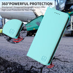 غطاء هاتف جلدي مغناطيسي RC01 قابل للطي مزدوج مع خاصية RFID، لهواتف iPhone 16 Pro، iPhone 16 Plus، iPhone 16، iPhone 15 Pro Max، iPhone 15 Pro، iPhone 15 Plus