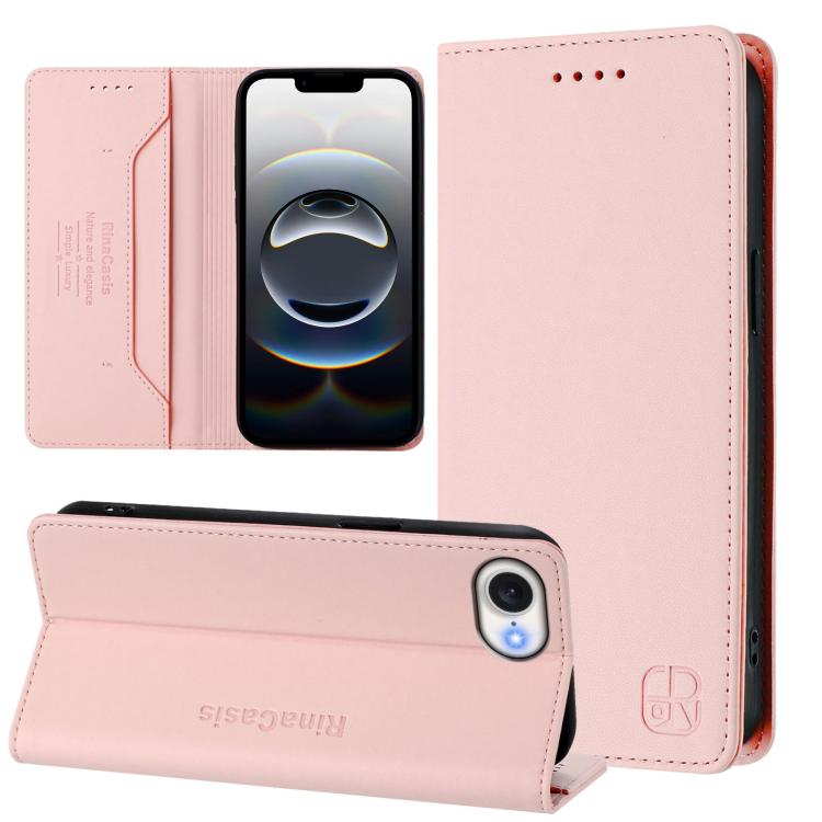 غطاء هاتف من الجلد مع شفط مغناطيسي مزدوج الطي و RFID، لأجهزة iPhone 17e / 16e، iPhone 17 Pro Max، iPhone 17 Pro، iPhone 17، iPhone Air، iPhone 16 Pro Max