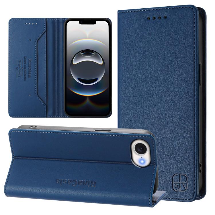 غطاء هاتف من الجلد مع شفط مغناطيسي مزدوج الطي و RFID، لأجهزة iPhone 17e / 16e، iPhone 17 Pro Max، iPhone 17 Pro، iPhone 17، iPhone Air، iPhone 16 Pro Max