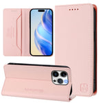 غطاء هاتف جلدي مغناطيسي RC01 قابل للطي مزدوج مع خاصية RFID، لهواتف iPhone 16 Pro، iPhone 16 Plus، iPhone 16، iPhone 15 Pro Max، iPhone 15 Pro، iPhone 15 Plus