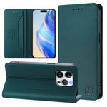غطاء هاتف جلدي مغناطيسي RC01 قابل للطي مزدوج مع خاصية RFID، لهواتف iPhone 16 Pro، iPhone 16 Plus، iPhone 16، iPhone 15 Pro Max، iPhone 15 Pro، iPhone 15 Plus