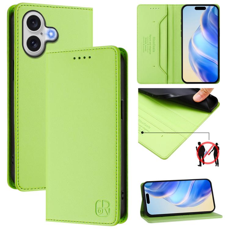 غطاء هاتف من الجلد مع شفط مغناطيسي مزدوج الطي و RFID، لأجهزة iPhone 17e / 16e، iPhone 17 Pro Max، iPhone 17 Pro، iPhone 17، iPhone Air، iPhone 16 Pro Max