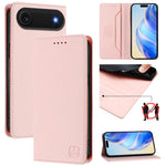 غطاء هاتف من الجلد مع شفط مغناطيسي مزدوج الطي و RFID، لأجهزة iPhone 17e / 16e، iPhone 17 Pro Max، iPhone 17 Pro، iPhone 17، iPhone Air، iPhone 16 Pro Max