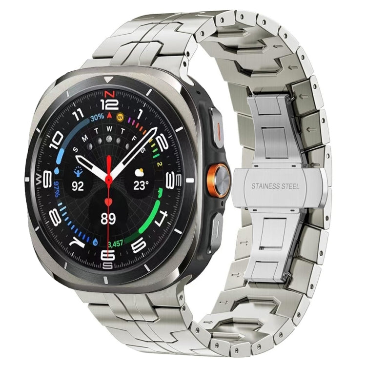 سوار ساعة من سبيكة التيتانيوم مع إبزيم على شكل فراشة، لساعات Samsung Galaxy Watch Ultra 47mm / Ultra 2025