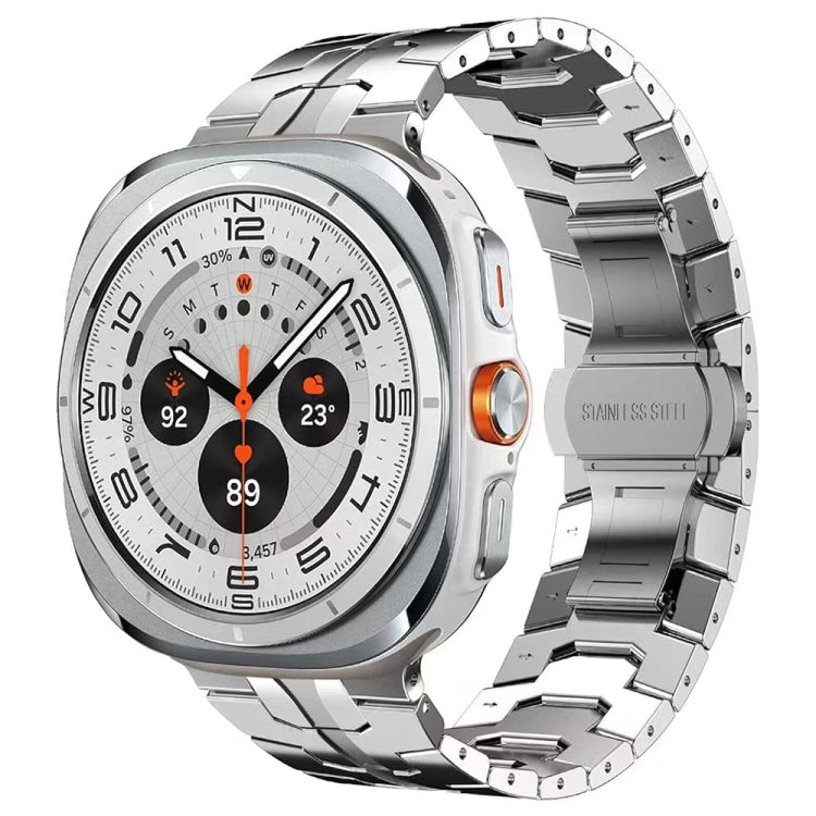 سوار ساعة من سبيكة التيتانيوم مع إبزيم على شكل فراشة، لساعات Samsung Galaxy Watch Ultra 47mm / Ultra 2025