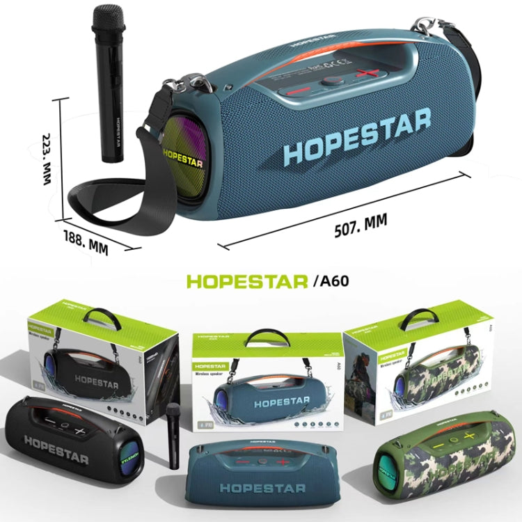 مكبر صوت بلوتوث محمول خارجي HOPESTAR A60 بقوة 100 واط مقاوم للماء بمعيار IPX6 مع ميكروفون