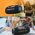 مكبر صوت بلوتوث محمول خارجي HOPESTAR A60 بقوة 100 واط مقاوم للماء بمعيار IPX6 مع ميكروفون