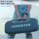 مكبر صوت بلوتوث محمول خارجي HOPESTAR A60 بقوة 100 واط مقاوم للماء بمعيار IPX6 مع ميكروفون