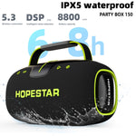 مكبر صوت بلوتوث محمول خارجي HOPESTAR Party Box 150 بقوة 40 واط مقاوم للماء بمعيار IPX5