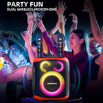 مكبر صوت بلوتوث خارجي HOPESTAR PARTY130 مع ميكروفون مزدوج وعمر بطارية طويل