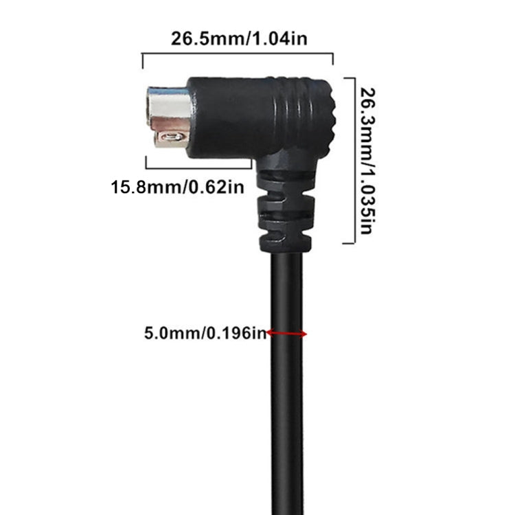كابل تمديد Mini DIN 6 دبابيس، 0.5 متر، 1.8 متر، 3 متر