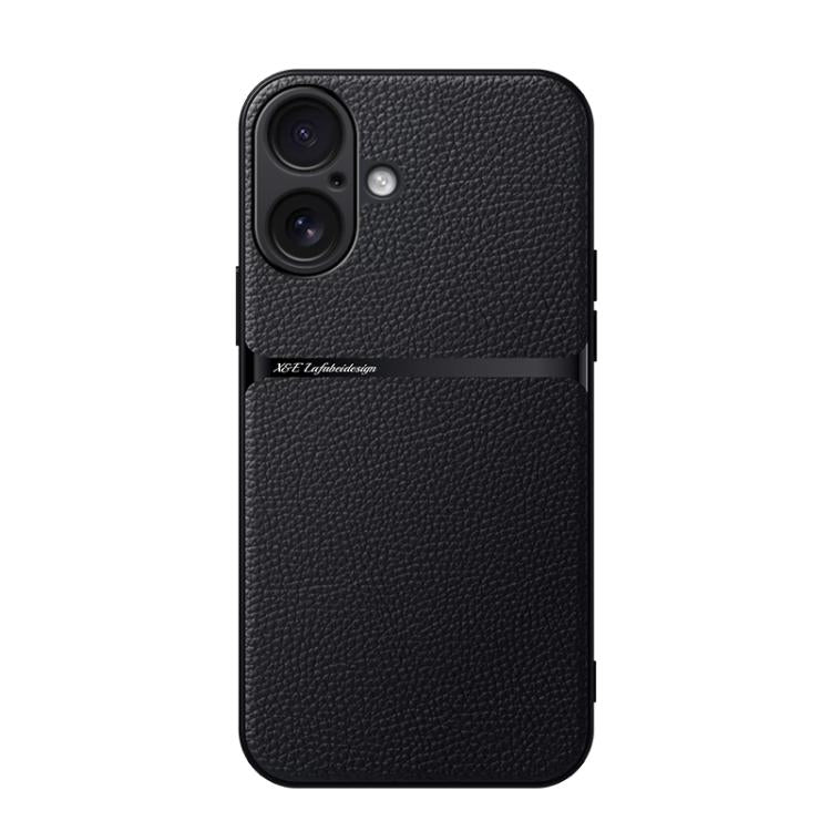 غطاء هاتف من جلد الليتشي مع حماية كاملة ومغناطيسية ومقاوم للصدمات، لأجهزة iPhone 17e / 16e، iPhone 17 Pro Max، iPhone 17 Pro، iPhone 17، iPhone Air، iPhone 16 Pro Max، iPhone 16 Pro، iPhone 16 Plus