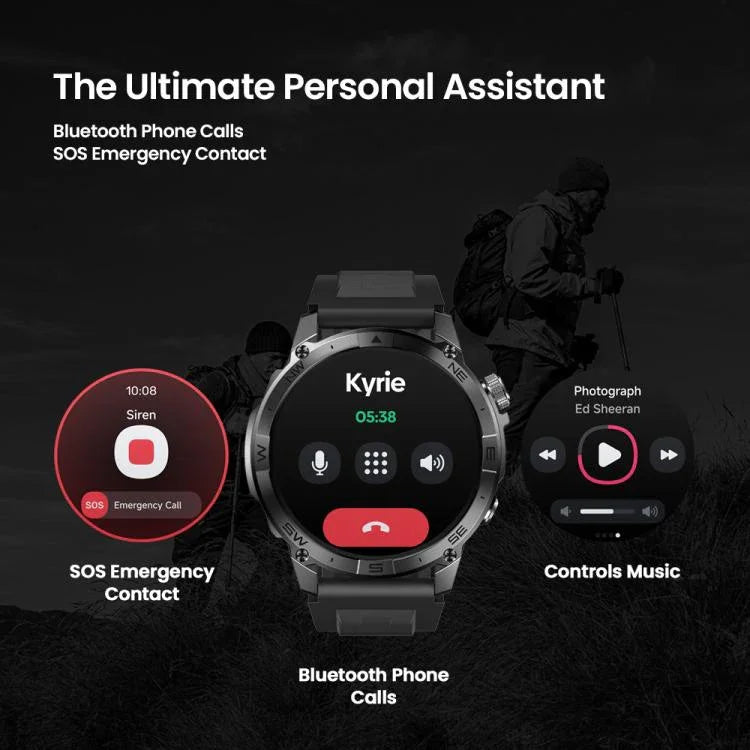 Zeblaze Stratos 2 Plus ساعة ذكية صحية ورياضية بشاشة بحجم 1.43 بوصة، مقاومة للماء حتى 3 ATM، مع GPS، Stratos 2 Plus