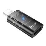 محول شفاف hoco UA36A من 8 دبابيس ذكر إلى USB-C / Type-C أنثى OTG، 8 دبابيس ذكر إلى USB-C / Type-C أنثى