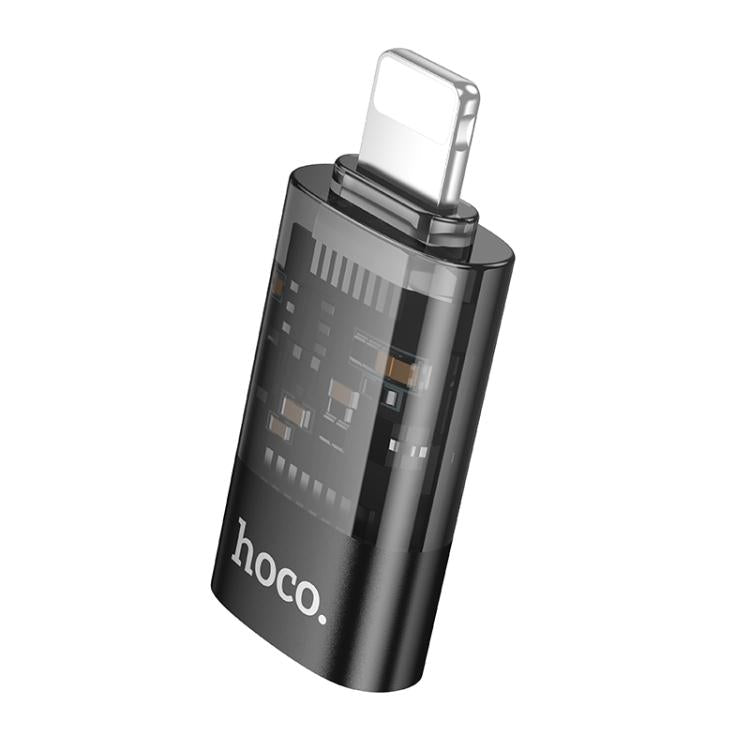 محول شفاف hoco UA36A من 8 دبابيس ذكر إلى USB-C / Type-C أنثى OTG، 8 دبابيس ذكر إلى USB-C / Type-C أنثى