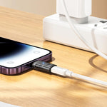 محول شفاف hoco UA36A من 8 دبابيس ذكر إلى USB-C / Type-C أنثى OTG، 8 دبابيس ذكر إلى USB-C / Type-C أنثى