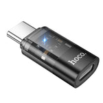 محول شفاف hoco UA36D من USB-C / Type-C ذكر إلى 8 دبابيس أنثى OTG، USB-C / Type-C ذكر إلى 8 دبابيس أنثى