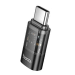 محول شفاف hoco UA36D من USB-C / Type-C ذكر إلى 8 دبابيس أنثى OTG، USB-C / Type-C ذكر إلى 8 دبابيس أنثى