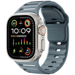 سوار ساعة سيليكون ثنائي اللون متعدد الثقوب مع مسمار واحد، لساعات Apple Watch مقاسات 46مم / 49مم / 45مم / 44مم