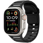 سوار ساعة سيليكون ثنائي اللون متعدد الثقوب مع مسمار واحد، لساعات Apple Watch مقاسات 46مم / 49مم / 45مم / 44مم