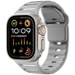 سوار ساعة سيليكون ثنائي اللون متعدد الثقوب مع مسمار واحد، لساعات Apple Watch مقاسات 46مم / 49مم / 45مم / 44مم