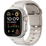 سوار ساعة سيليكون ثنائي اللون متعدد الثقوب مع مسمار واحد، لساعات Apple Watch مقاسات 46مم / 49مم / 45مم / 44مم
